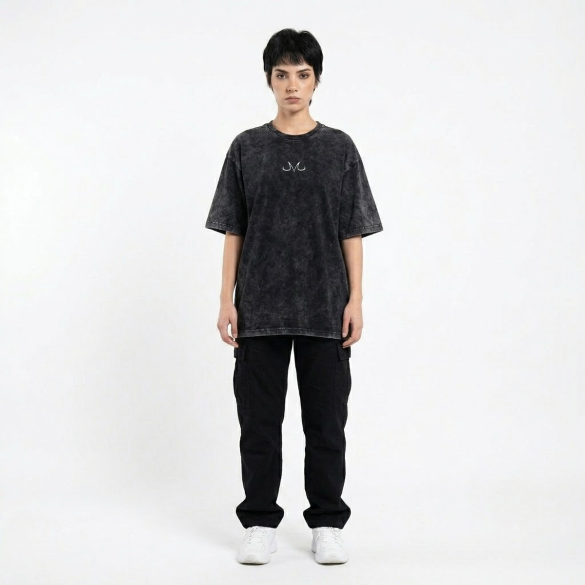 Saiyan anime graphic washed oversized t-shirt - Dripzy garment dyed cotton
