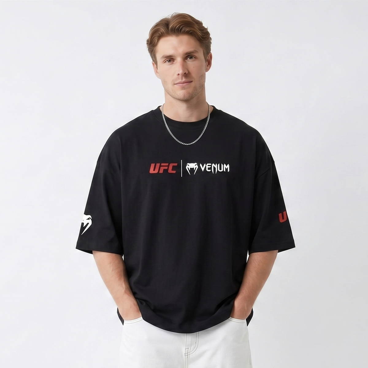 UFC Venum black oversized t-shirt - Dripzy premium cotton fight tee