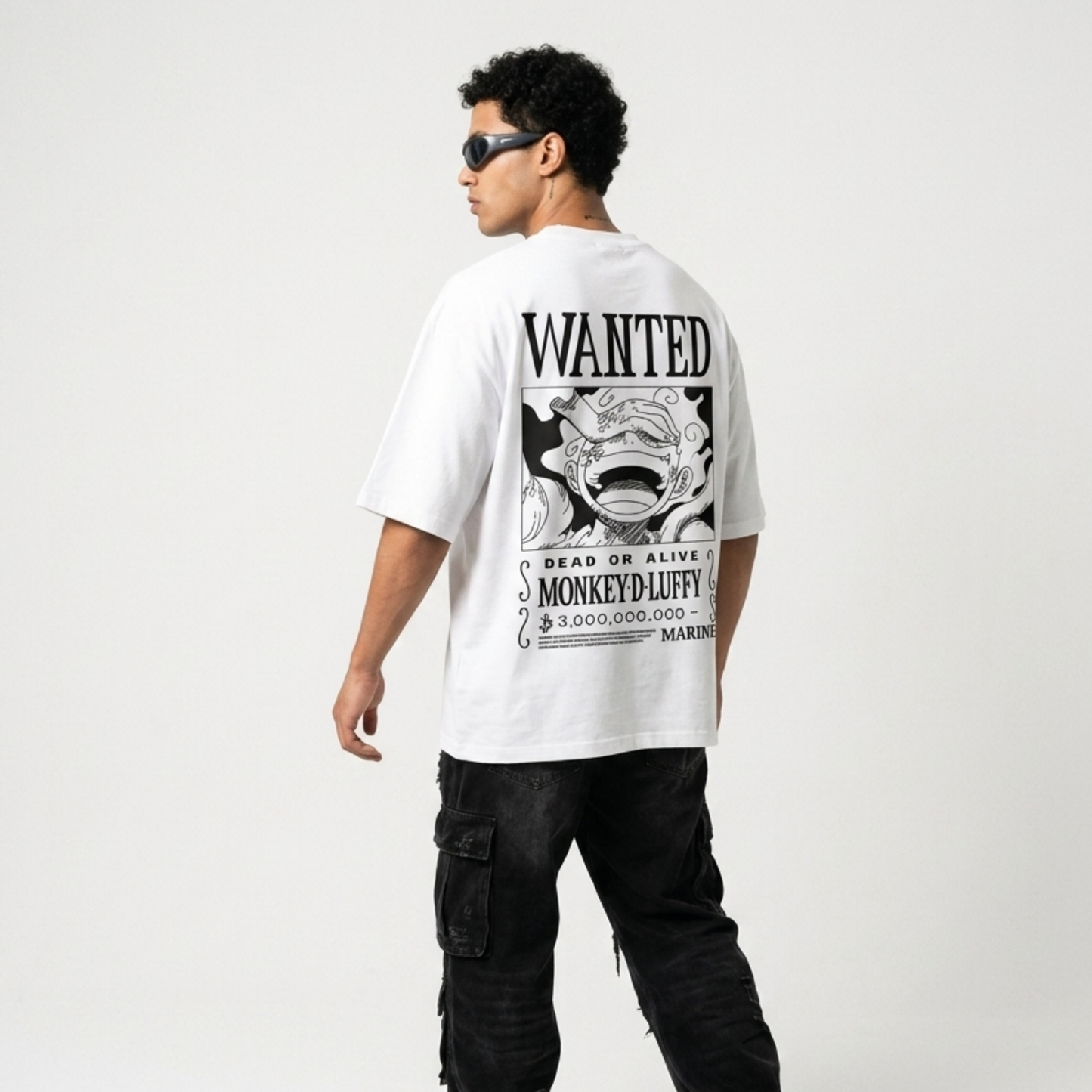 Wanted Monkey D Luffy Oversized Tee