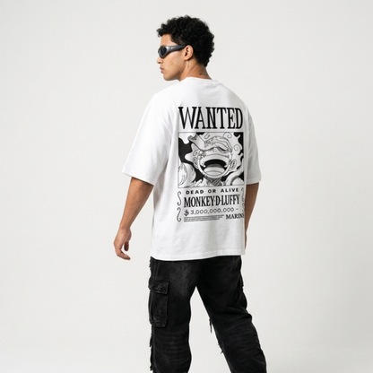 Wanted Monkey D Luffy Oversized Tee