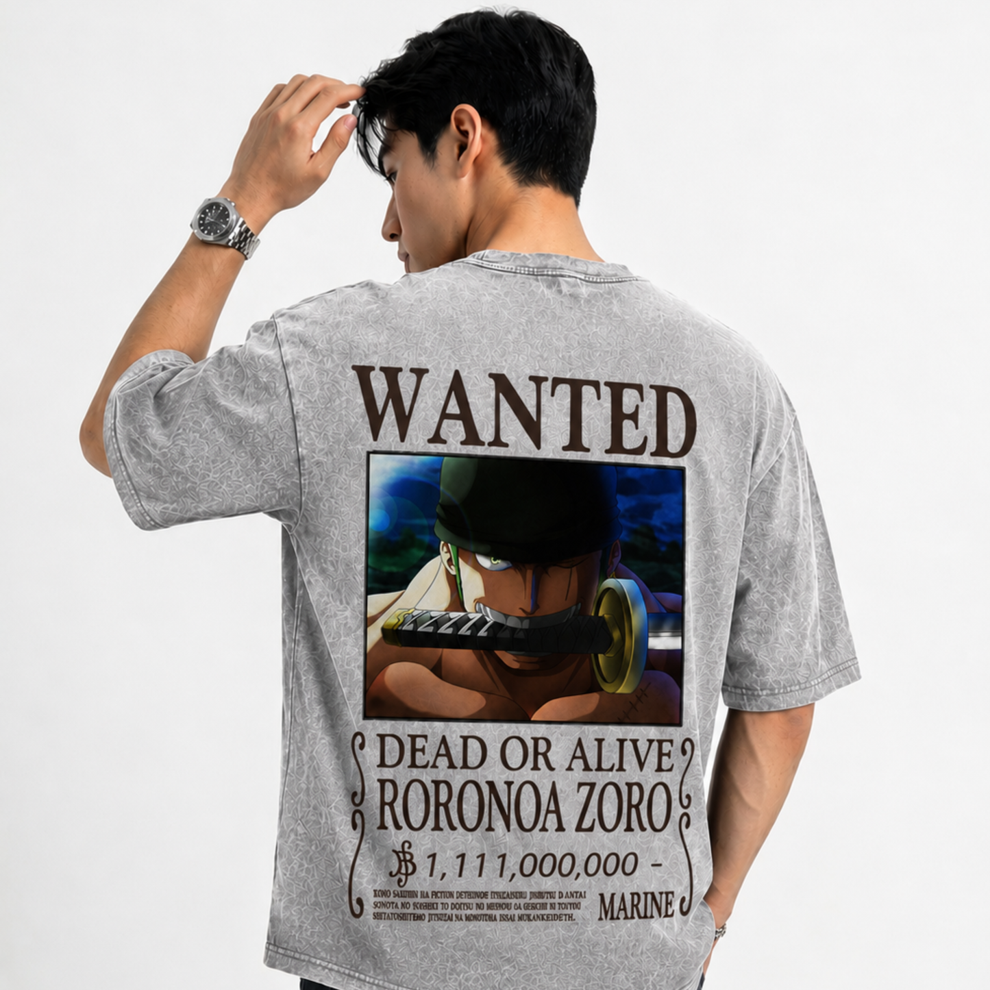 Wanted Roronoa Zoro Washed Tee