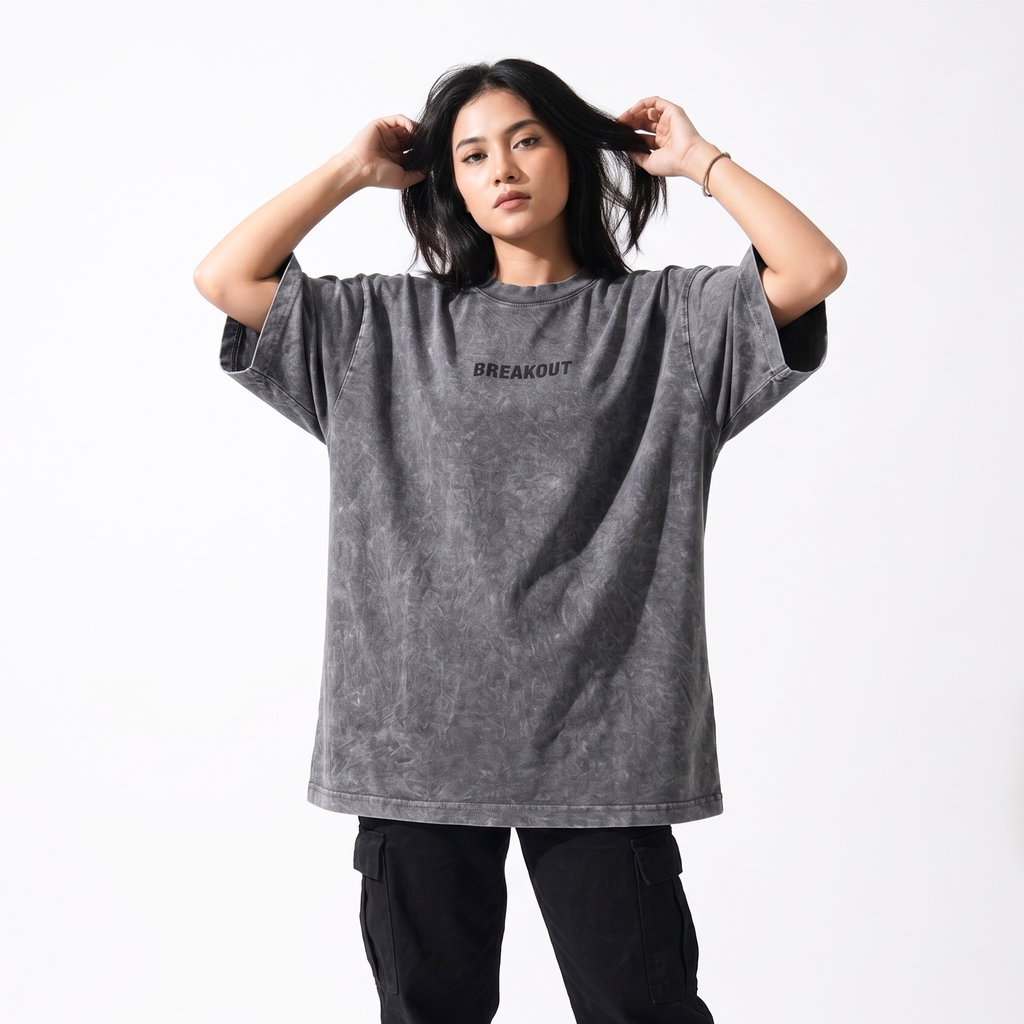 Oversized Maroon Washed Tee