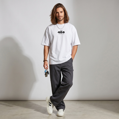 White Human Not Found printed oversized t-shirt - Dripzy premium cotton