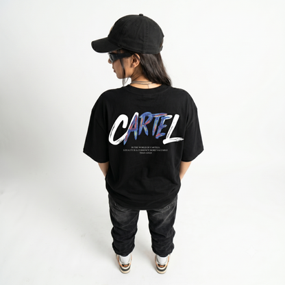 Dripzy Cartel oversized tee black - original graphic streetwear Pakistan