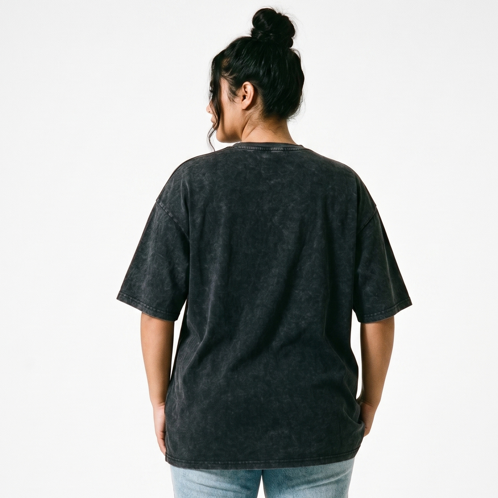 Oversized Black Washed Tee