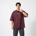 Oversized Maroon Washed Tee