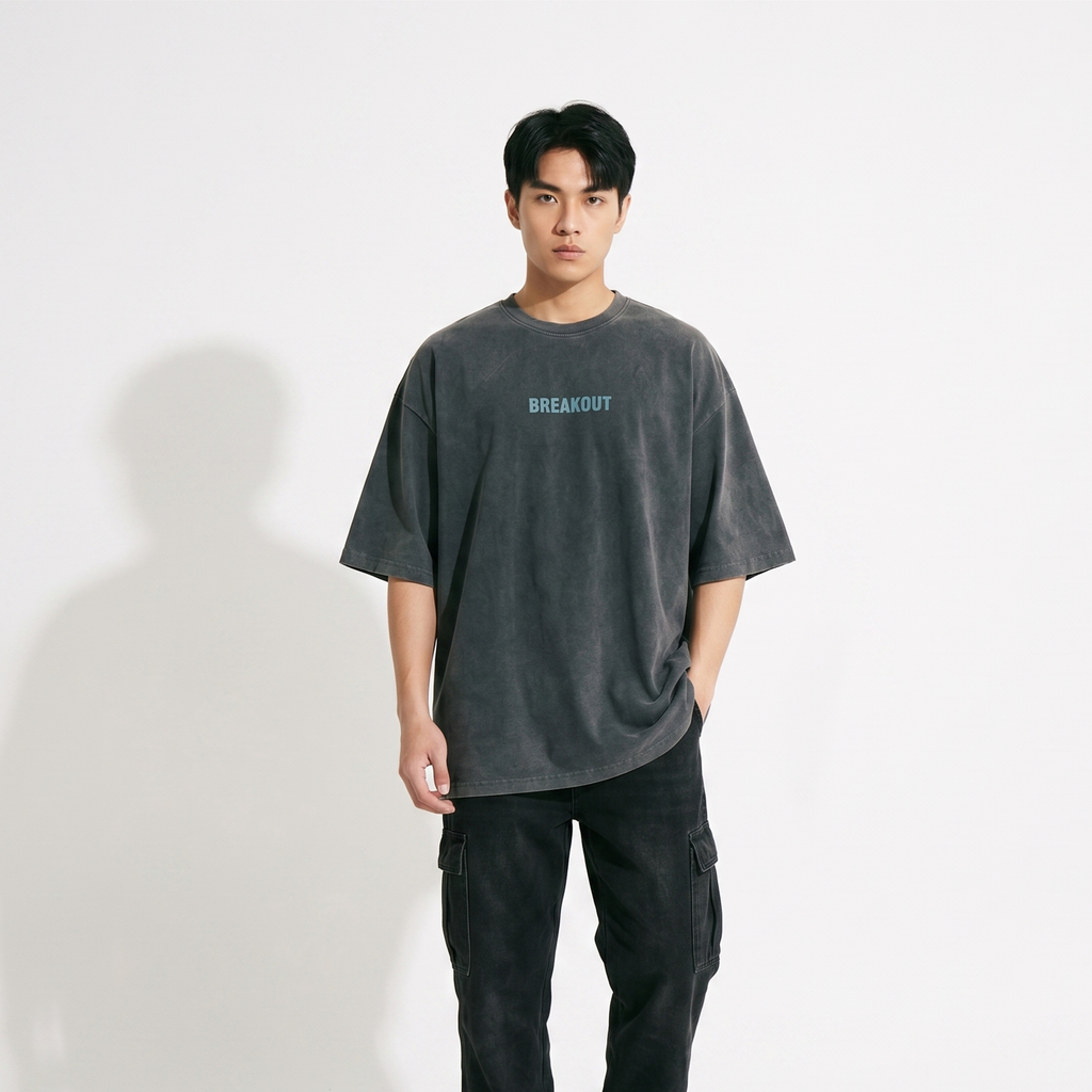 Oversized Maroon Washed Tee