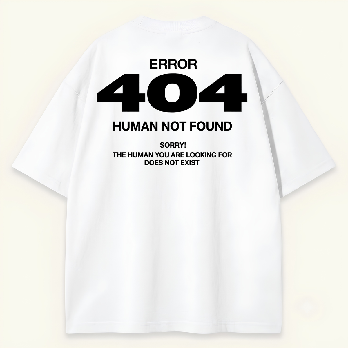 Dripzy original Human Not Found oversized tee - relaxed fit white