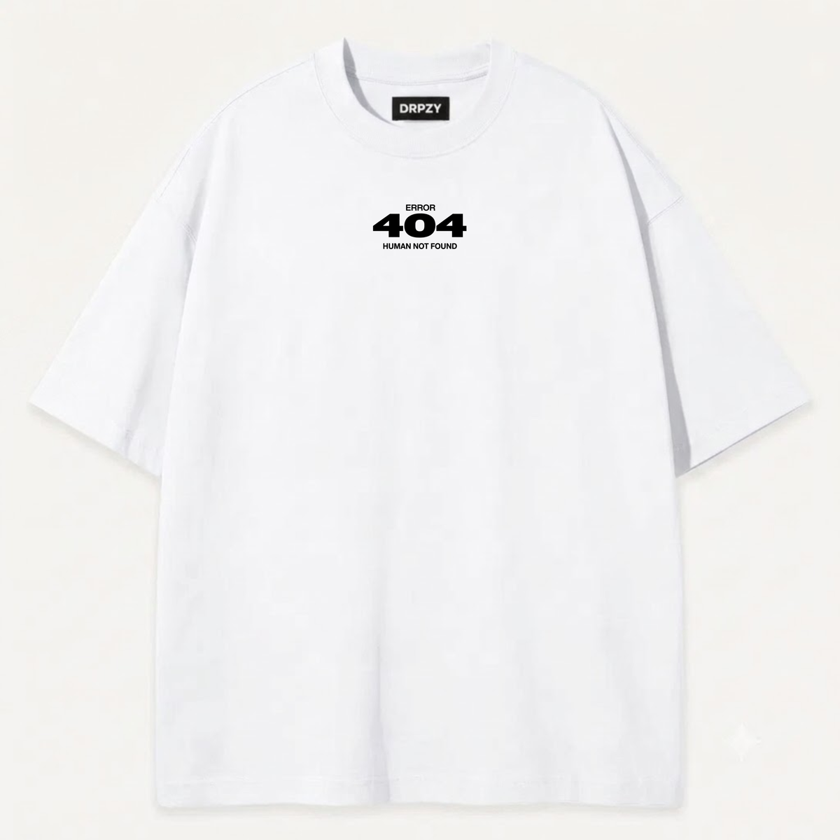 Human Not Found graphic tee in white - Dripzy Pakistan streetwear