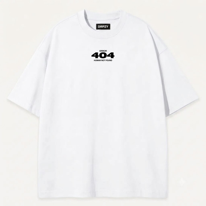 Human Not Found graphic tee in white - Dripzy Pakistan streetwear