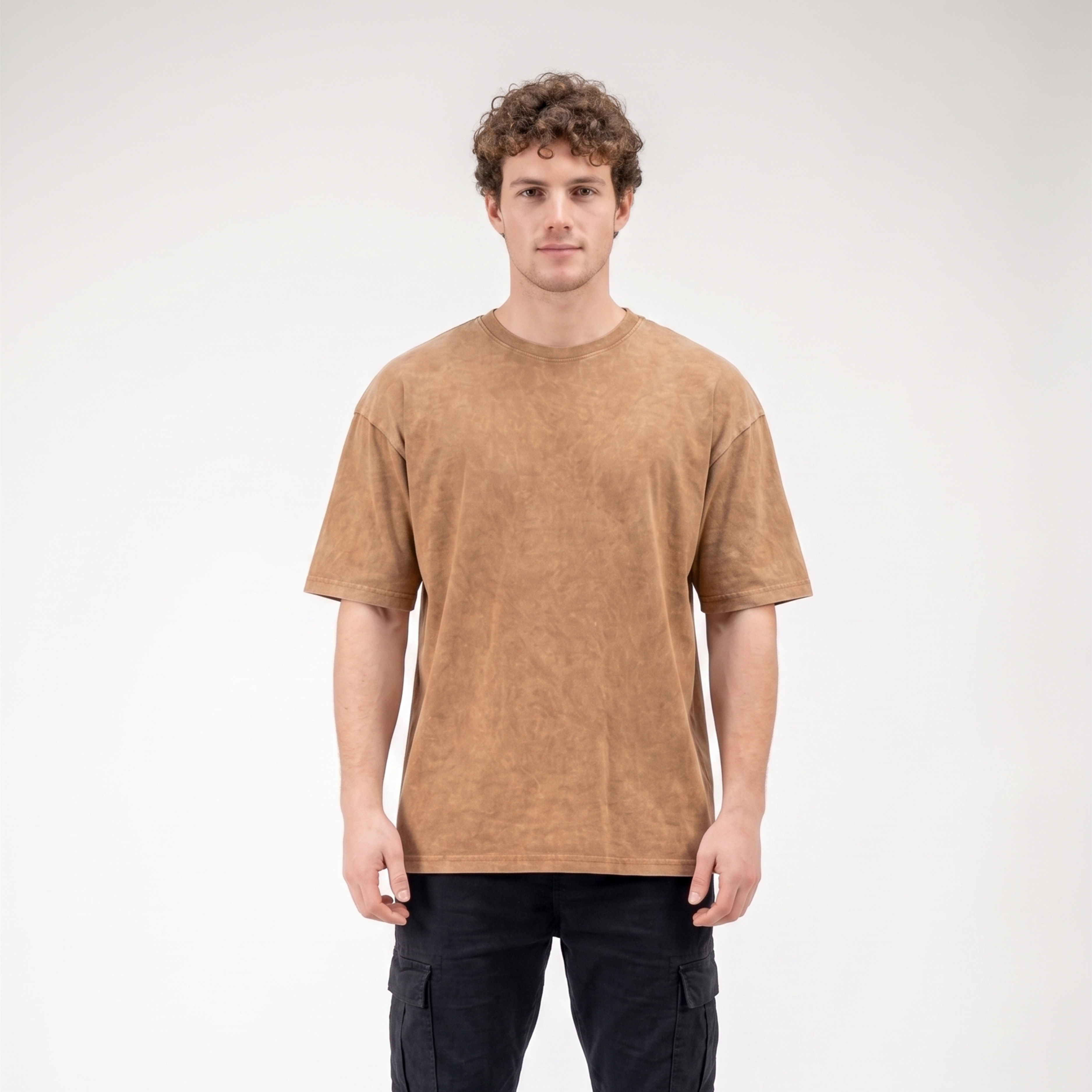 Oversized Brown Washed Tee