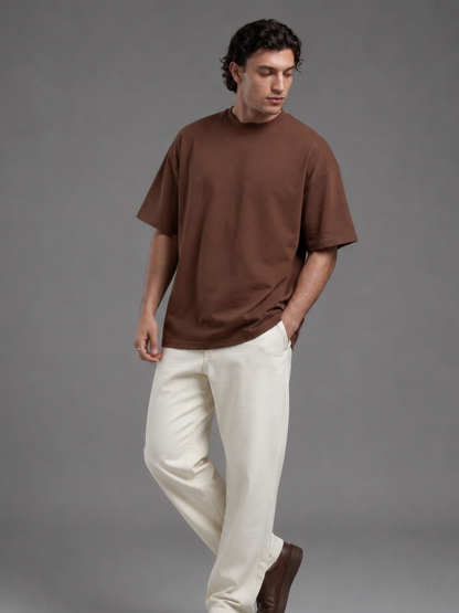 Basic Brown Oversized Tee