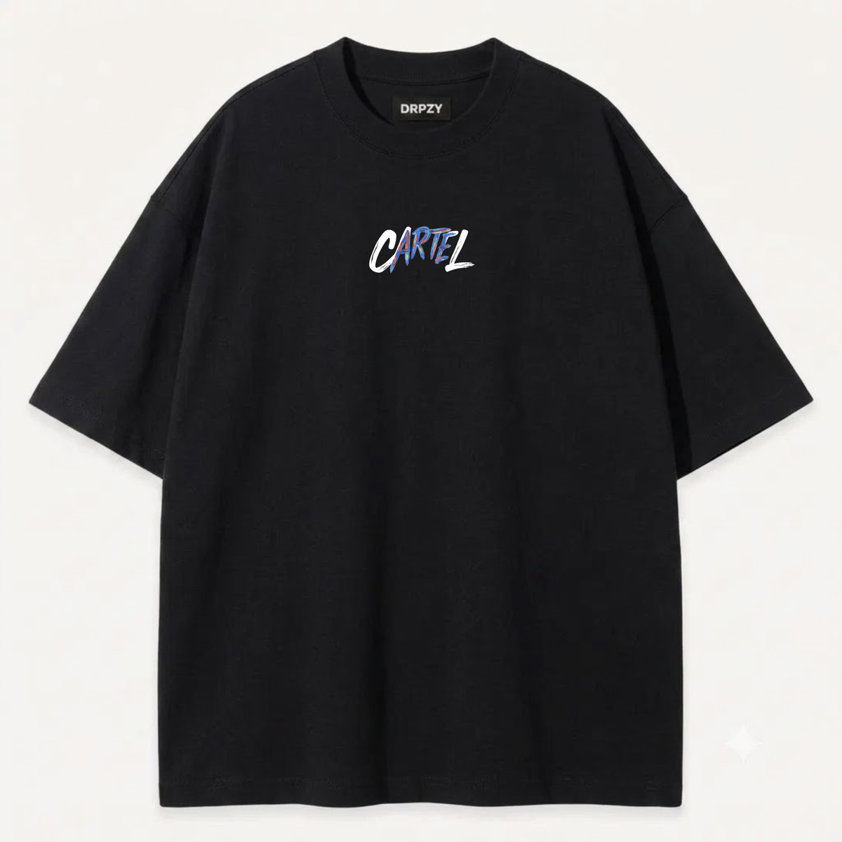 Cartel graphic oversized tee in black - Dripzy Pakistan streetwear