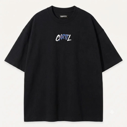 Cartel graphic oversized tee in black - Dripzy Pakistan streetwear