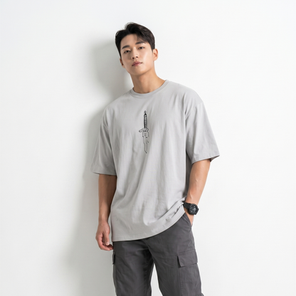 Grey Jujutsu Kaisen oversized t-shirt - Dripzy premium cotton anime tee