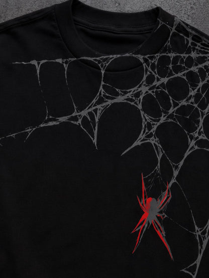 Oversized black Spider-Man graphic t-shirt - Dripzy premium cotton