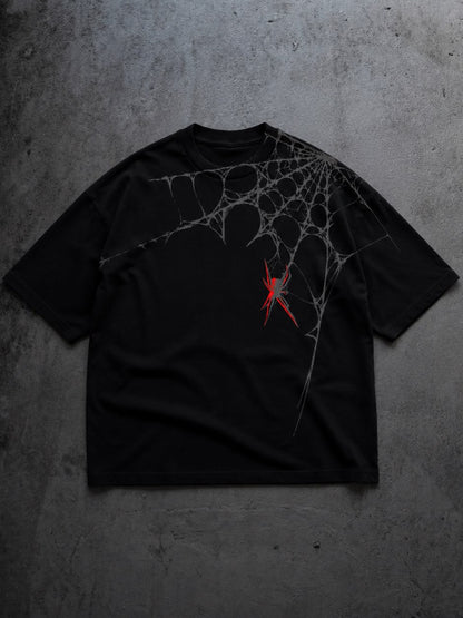 Dripzy oversized Spider-Man tee in black - graphic streetwear t-shirt Pakistan