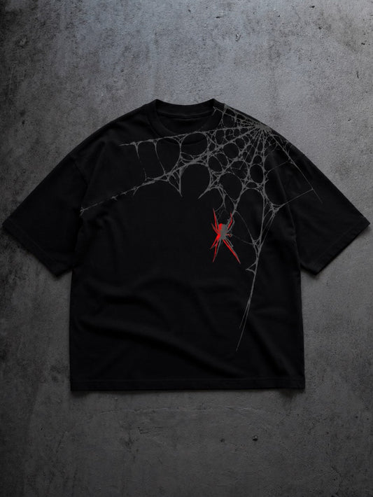 Dripzy oversized Spider-Man tee in black - graphic streetwear t-shirt Pakistan