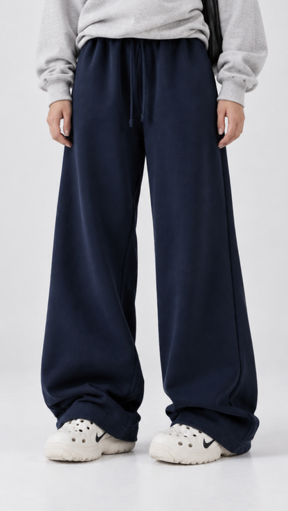 Classic Relaxed Trousers Navy - front view