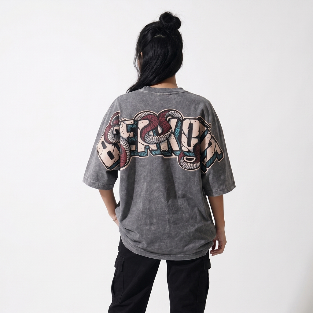 Oversized Maroon Washed Tee