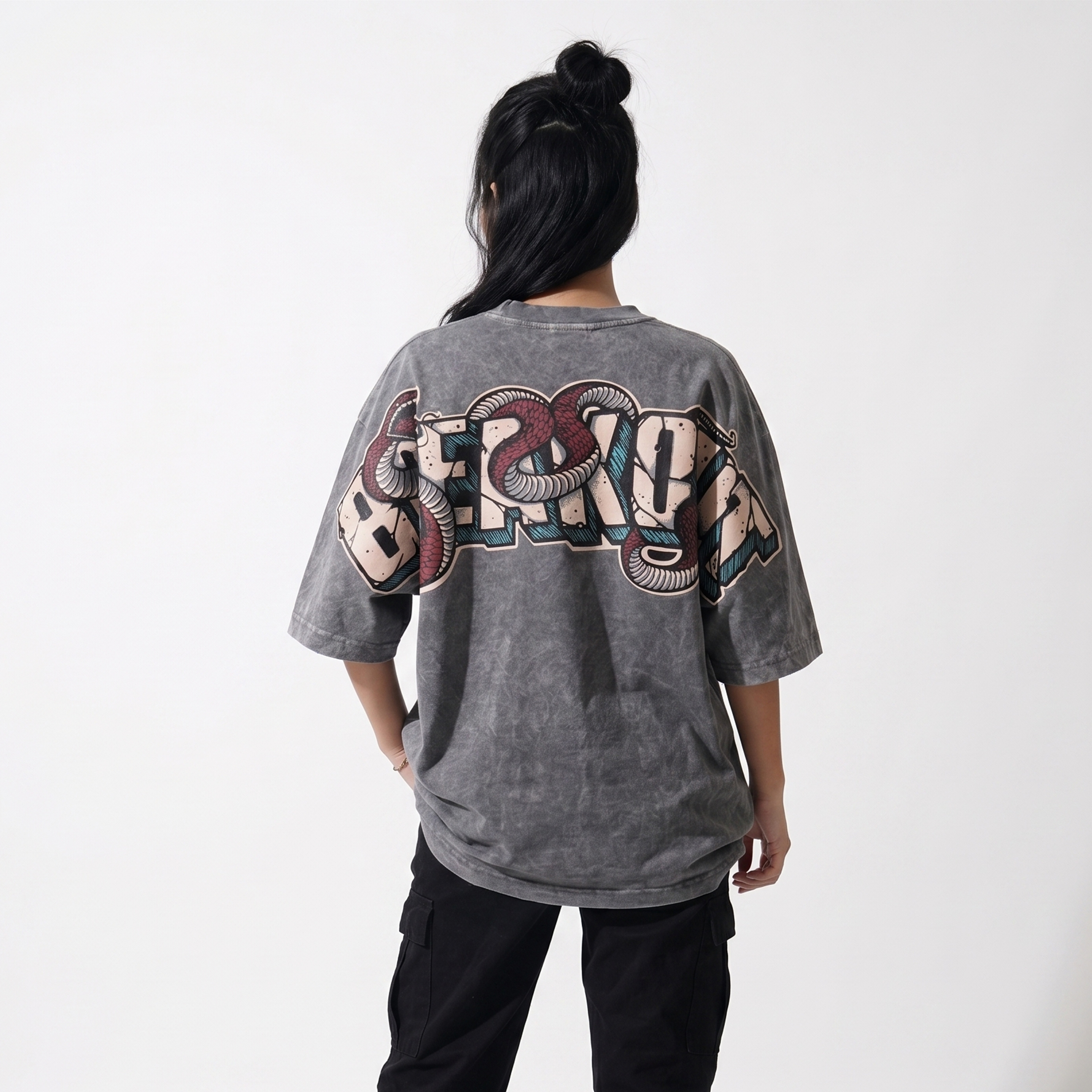 Oversized Maroon Washed Tee