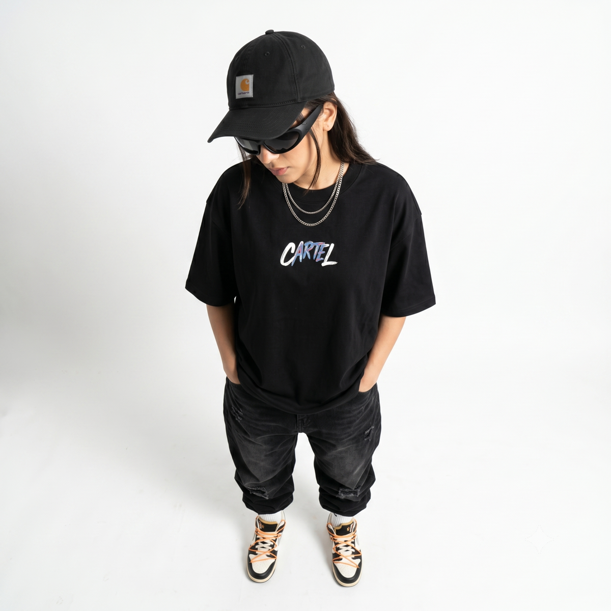 Black Cartel printed oversized t-shirt - Dripzy premium cotton tee
