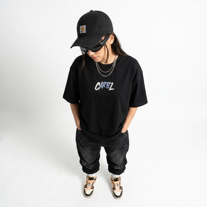 Black Cartel printed oversized t-shirt - Dripzy premium cotton tee