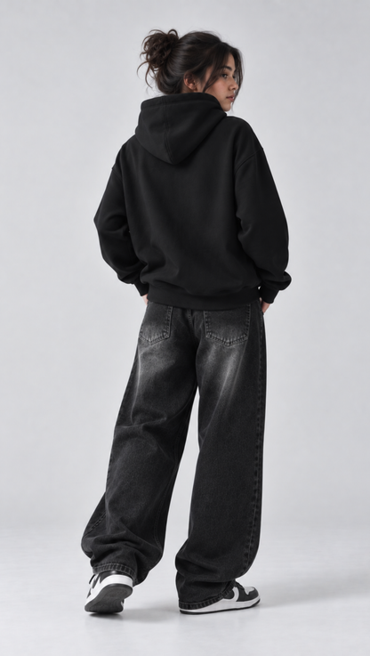 Essentials Oversized Hoodie Black - back