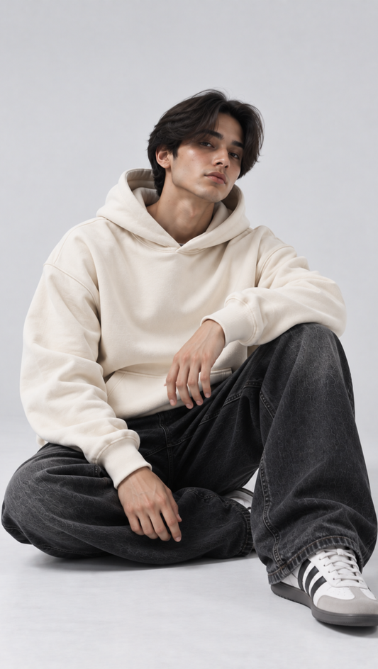 Essentials Oversized Hoodie Cream - front