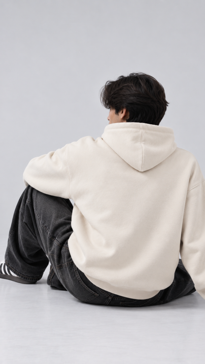 Essentials Oversized Hoodie Cream - back