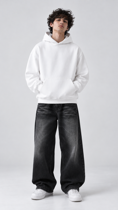 Essentials Oversized Hoodie White - front