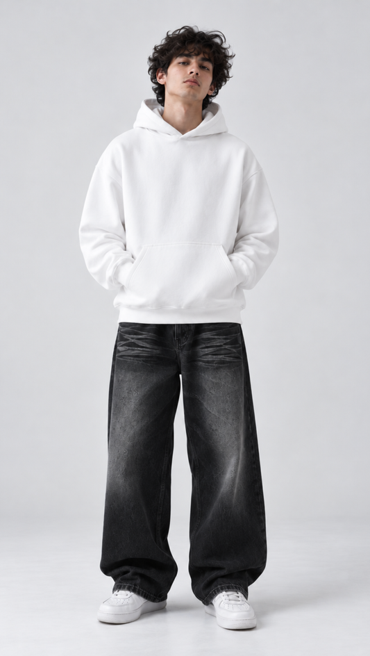 Essentials Oversized Hoodie White - front