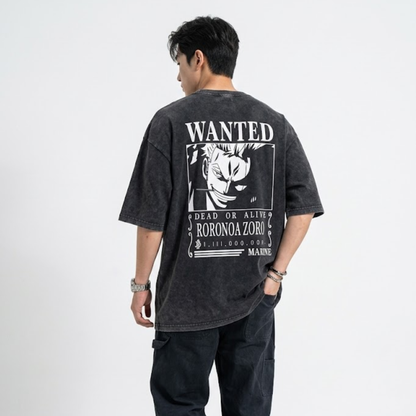 Wanted Roronoa Zoro Washed Tee