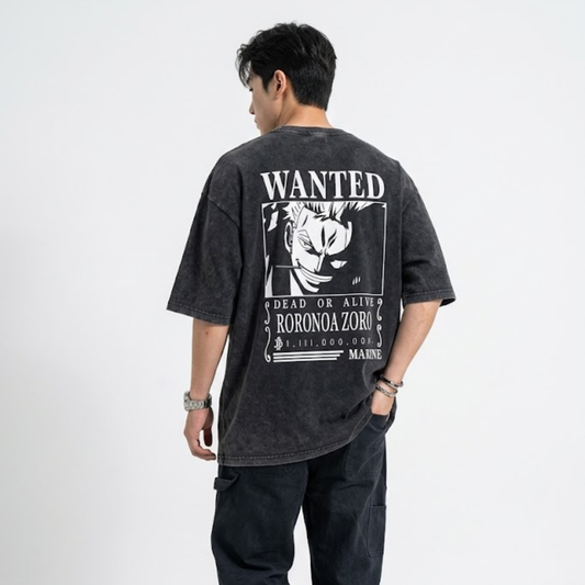 Wanted Roronoa Zoro Washed Tee
