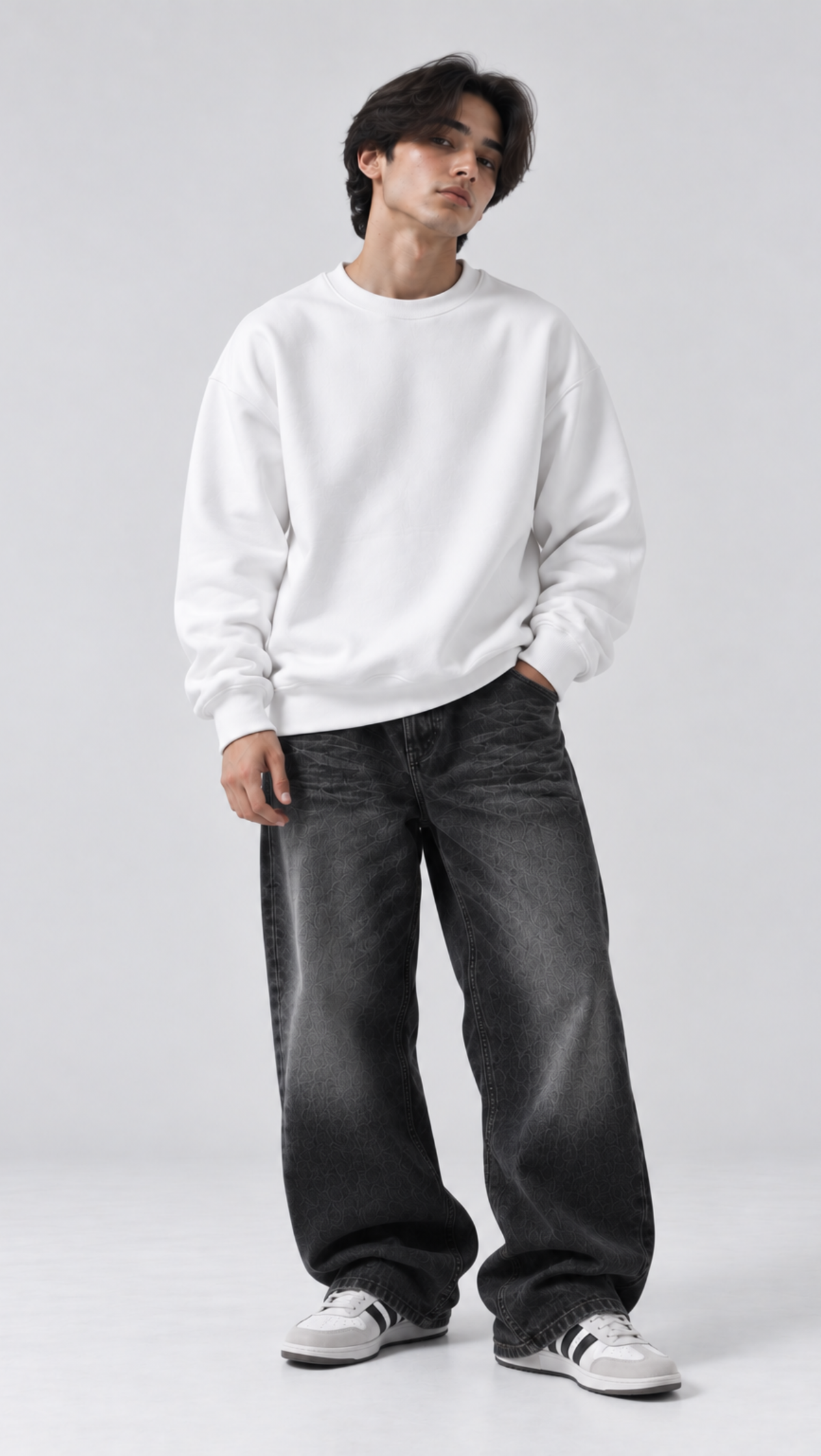 Essentials Oversized Sweatshirt White - back