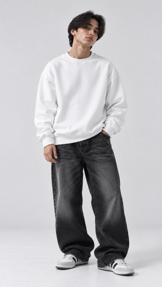 Essentials Oversized Sweatshirt White - back